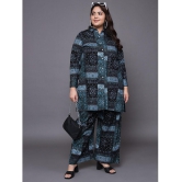 Tissu Black Printed Palazzo Top Set - None