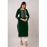 Kapadia - Green Rayon Womens Straight Kurti ( Pack of 1 ) - None