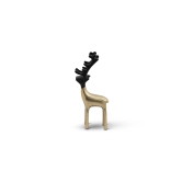 Petite Golden Reindeer Delight Metal Table Decor - None