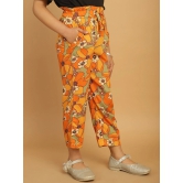 MINI & MING Girls Floral Printed Relaxed Low-Rise Easy Wash Trousers