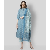 Janasya - Blue Cotton Women's Stitched Salwar Suit ( Pack of 1 ) - None