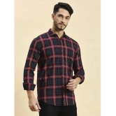 HJ HASASI 100% Cotton Slim Fit Checks Full Sleeves Mens Casual Shirt - Navy ( Pack of 1 ) - None