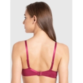 Jockey 1819 Wirefree Padded Microfiber Nylon Elastane Full Coverage T-Shirt Bra - Pink Wine - None