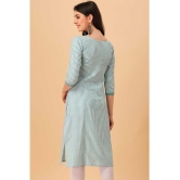 Glomee - Mint Green Cotton Women''s Straight Kurti ( Pack of 1 ) - None