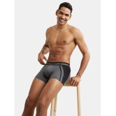 Jockey US21 Men Super Combed Cotton Elastane Stretch Solid Trunk - Charcoal Melange - None