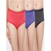 IN CARE LINGERIE - Multi Color Blended Solid Women''s Hipster ( Pack of 3 ) - None