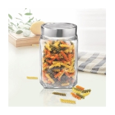 Treo By Milton Cube Storage Glass Jar, Set of 4, 1000 ml Each, Transparent - Transparent