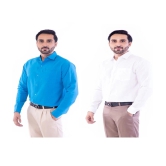 DESHBANDHU DBK 100% Cotton Regular Fit Solids Full Sleeves Mens Casual Shirt - Multi ( Pack of 2 ) - None