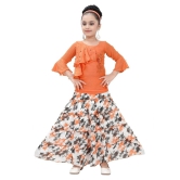 Arshia Fashions Girls Party Wear Top And Long Skirt Set - None