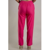 Doriya - Pink Cotton Blend Straight Women's Palazzos ( Pack of 1 ) - None