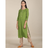 Karigari - Straight Rayon Green Women's Kurti ( Pack of 1 ) - None