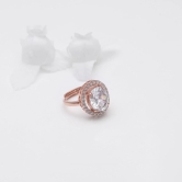 Silver Rose Gold Classic Solitaire Set