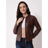 FUNDAY FASHION Women Other Full Sleeve Solid Leather Standard Length Jacket