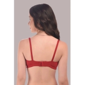 Elina Pack of 1 Cotton Heavily Padded Womens Plunge Bra ( Maroon ) - None