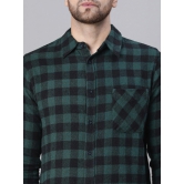 Oxolloxo Relaxed Buffalo Checked Spread Collar Cotton Casual Shirt