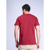 Mens 100% Cotton Maroon Half Sleeves Expert Tee - ET6