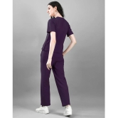 Selvia Purple Solid Pant Top Set - None