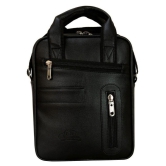 Leather World - Black Solid Messenger Bags - Black