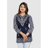 Meher Impex - Blue Crepe Women''s Tunic ( Pack of 1 ) - None