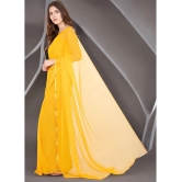 clafoutis Chiffon Solid Saree Without Blouse Piece - Yellow ( Pack of 1 ) - Yellow