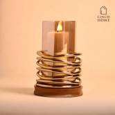 Amore Metallic Ring Candle Holder