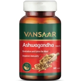 Vansaar Ashwagandha Tablets | Helps Strength & Stamina | Stress Relief | Made with 100% Pure Ashwagandha - 60 Tablets