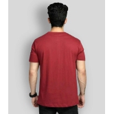 Glito - Maroon Cotton Blend Regular Fit Mens T-Shirt ( Pack of 1 ) - None