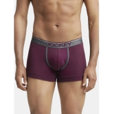 Jockey 8015 Men Super Combed Cotton Rib Solid Trunk with Ultrasoft Waistband - Wine Tasting - None