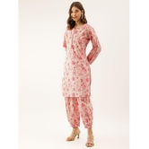 Divena Cotton Printed Kurti With Pants Womens Stitched Salwar Suit - Pink ( Pack of 1 ) - None