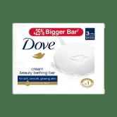 Dove Cream Beauty Bathing Bar, Has 1/4Th Moisturizing Cream, 125 G (Pack Of 3)