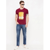 Lycos - Maroon Cotton Blend Regular Fit Mens T-Shirt ( Pack of 1 ) - None