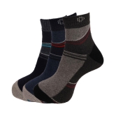 Dollar Socks Multi Casual Ankle Length Socks Pack of 3 - Multi