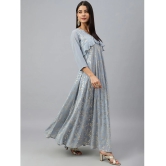 Janasya - Grey Georgette Womens Fit & Flare Dress ( Pack of 1 ) - None