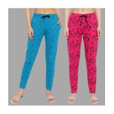 Diaz - Multicolor Cotton Womens Running Trackpants ( Pack of 2 ) - None