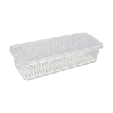 PearlPet Fridge Container Plastic Transparent Multi-Purpose Container ( Set of 6 ) - Transparent