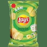 Lays Potato Chips - American Style Cream & Onion Flavour, Crunchy Snacks, 90 G(Savers Retail)