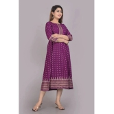 Smien - Purple Rayon Womens Flared Kurti ( Pack of 1 ) - None