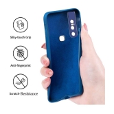 Case Vault Covers - Blue Silicon Plain Cases Compatible For Vivo V15 ( Pack of 1 ) - Blue