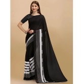 LEELAVATI - Black Georgette Saree With Blouse Piece ( Pack of 1 ) - Black