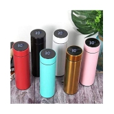 Rudrax Thermos Vacuum Flask LED Temperature Display Multicolour 500 mL Water Bottle set of 1 - Multicolour