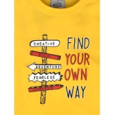 Lux Cozi - Yellow Cotton Boys T-Shirt ( Pack of 1 ) - None