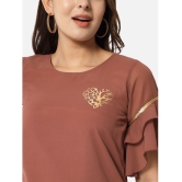 ALL WAYS YOU - Brown Georgette Women's Regular Top ( Pack of 1 ) - None