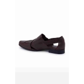 REGAL BROWN MEN LEATHER FORMAL SLIP-ONS