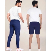 Septem Navy Blue Polyester Mens Shorts ( Pack of 2 ) - None