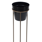 Big Pot Shape Planter Gold & Black (Set of 2)-Gold & Black