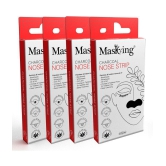 Masking Charcoal Nose Strip - Blackhead  Removal Nose Strip (20 Strips) Cleanser 100 mL Pack of 4