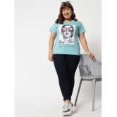 BEYOUND SIZE - THE DRY STATE - Turquoise Cotton Regular Fit Womens T-Shirt ( Pack of 1 ) - None