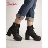 Shoetopia Black Womens Ankle Length Boots - None