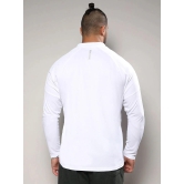 White Graphic Printed Activewear T-Shirt White 6XL