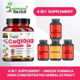 Humming Herbs CoQ10 600mg Cellular Support Supplement with Resveratrol, Bergamot & Vitamin E - Heart Health & Energy Booster - Antioxidan - Pack of 2